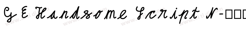 GE Handsome Script N字体转换